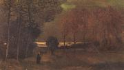 Vincent Van Gogh Autumn Landscape at Dusk (nn04) oil painting picture wholesale